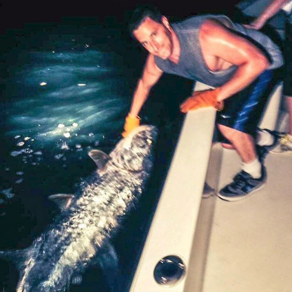 Captain Jon with Large Tarpon